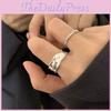 Korean Beautifully Designed Style Smile Face Ring For Women In Irregular Vintage Design Silver