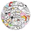 72 Cute Kitten Line Art Stickers: Cartoon Decorations for Phone Case & Laptop - Waterproof