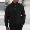 Men's Outdoor Leisure Sports  Small Checkered Stand-up Collar Long-sleeved Pullover Button-up Outdoor Sweatshirt