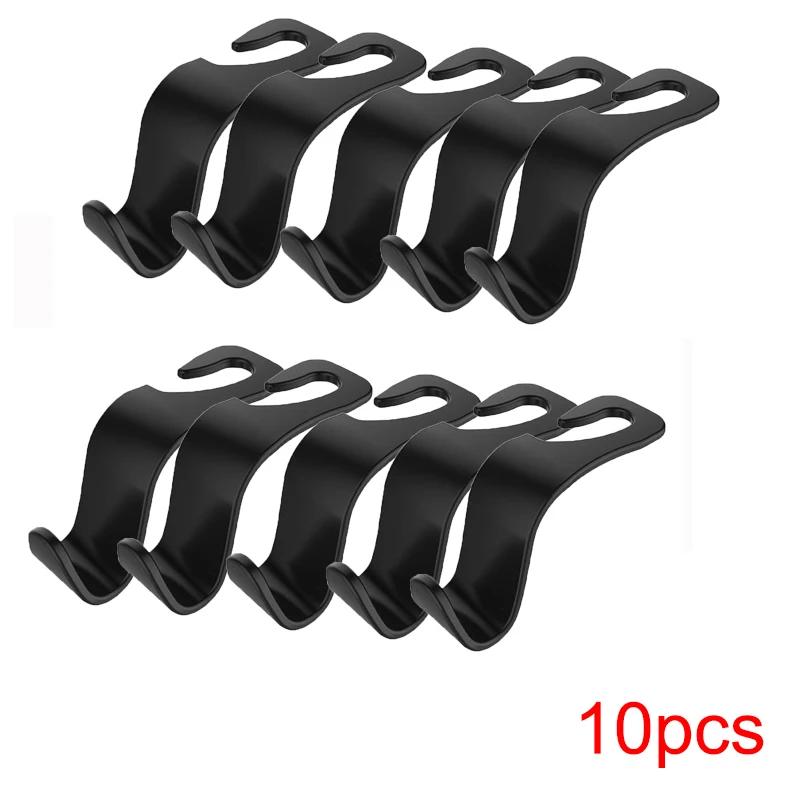 Universal Car Headrest Hooks Hanger - Durable Seat Back Organizer Clips for Interior Storage Bag Hangers for Vehicle Seat Backs