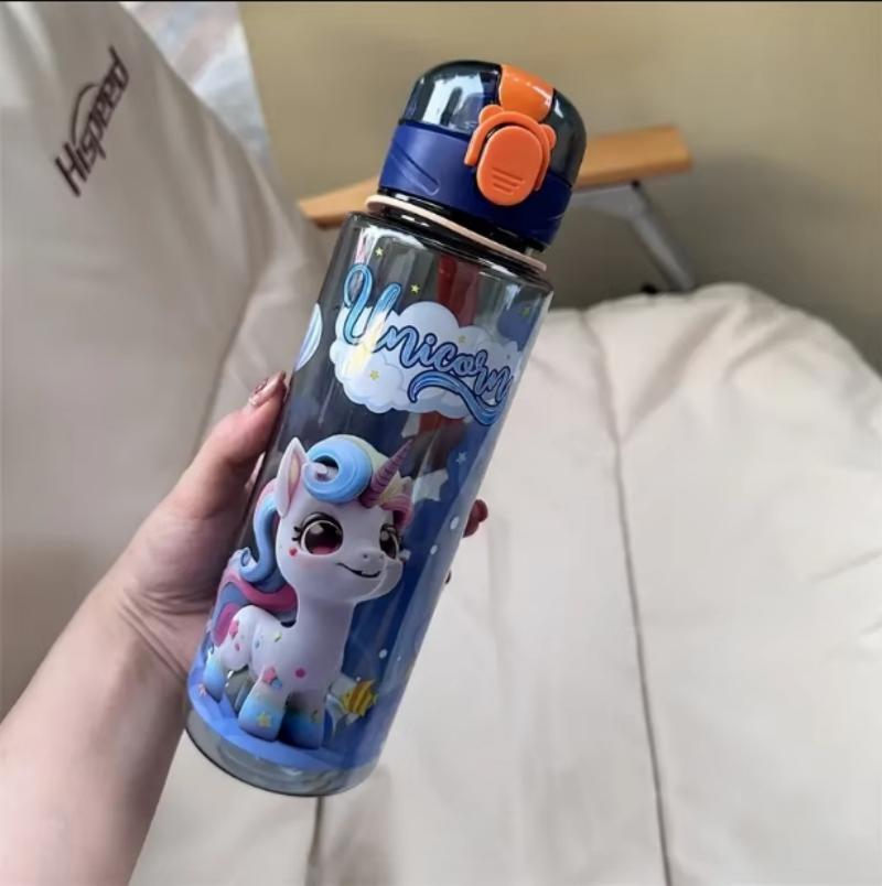 

700 мл Космическая бутылка для воды с термоизоляцией, на тему космонавтов, герметичная, с откидной крышкой и ремешком для переноски, портативная, симпатичная, для активного отдыха, без BPA 700ml