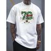 European Sizes Men's White T - Shirt: ""Brooklyn 79 Sensation: Vintage Camouflage Tee""