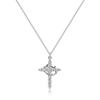 Crown Circle Rotating Necklace - Women's Pendant with Cross and European American Design