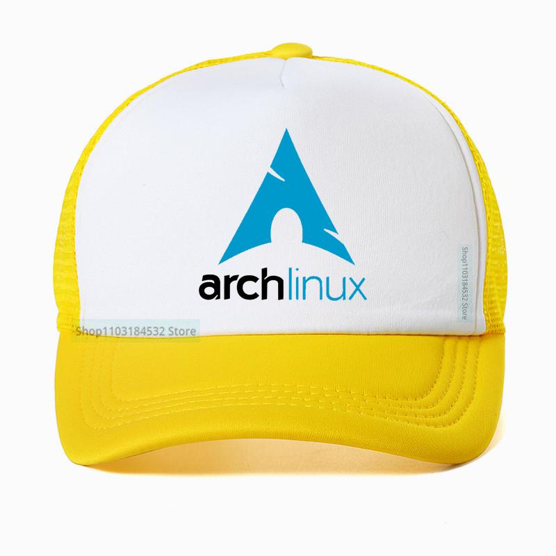 Berretto da Baseball Unisex Arch Linux Rete Traspirante Fresco Estate Regolabile Cappellino da Papà Snapback Casquette