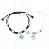 Adjustable Friendship Bracelets Cats Black and White Set of 2