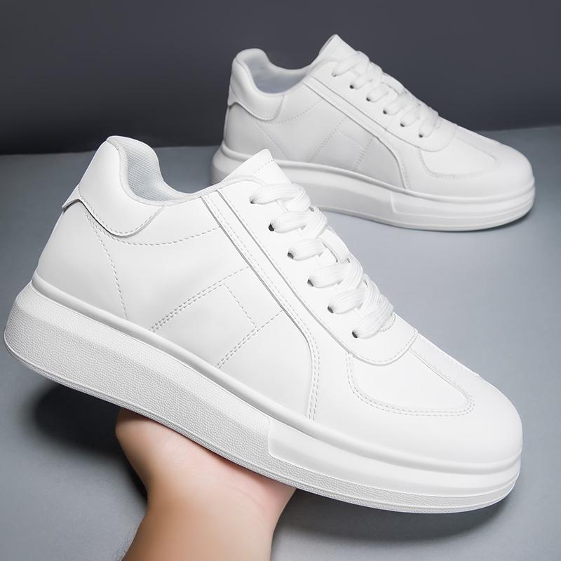 Genuine Leather Mens Sneakers Fashion Casual Shoes Leisure Male Skateboard Footwear Thick Bottom Tenis Masculino Vulcanized Shoe