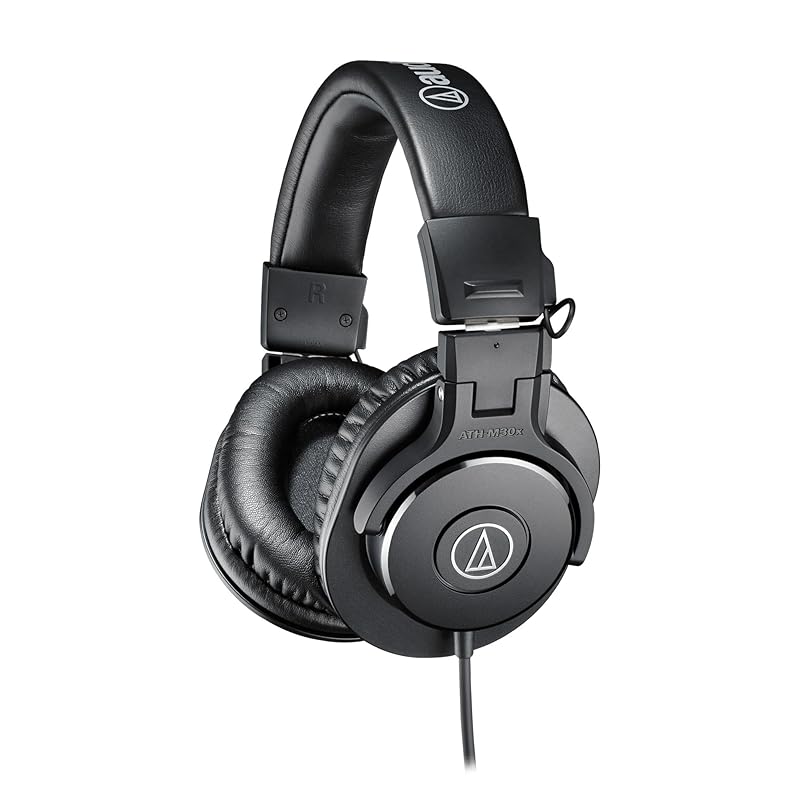 

audio technica ATH-M30x professional monitor headphones wired [Monitor/Mixing/Sealed/Foldable/Cable length 3.0m/] Black