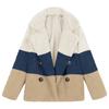 Women's Winter Casual Padded Thickened Suit Collar Button Lambswool Jacket Cardigan