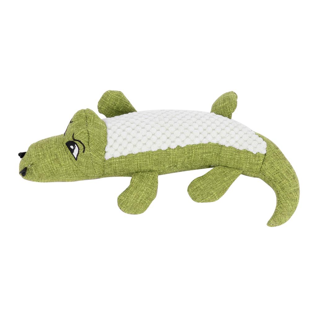 Dog Toys Simulation Crocodile Shape Plush Stuffed Bite Resistant Molar Pet Dog Vocal ToysGreen