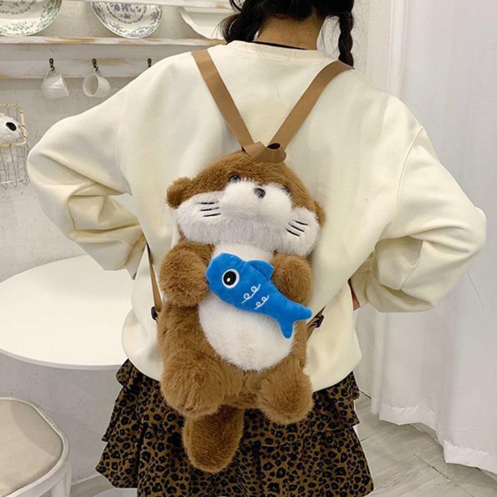 Adorable Simulation Animal Shoulder Bag Realistic Look Student School Bag  Birthday Gift