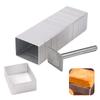 Rectangle Shape PineApple Cake Pie Biscuit Cutter Mold Pulburon Molder With Pusher Cake Decorating Tools Stainless Steel