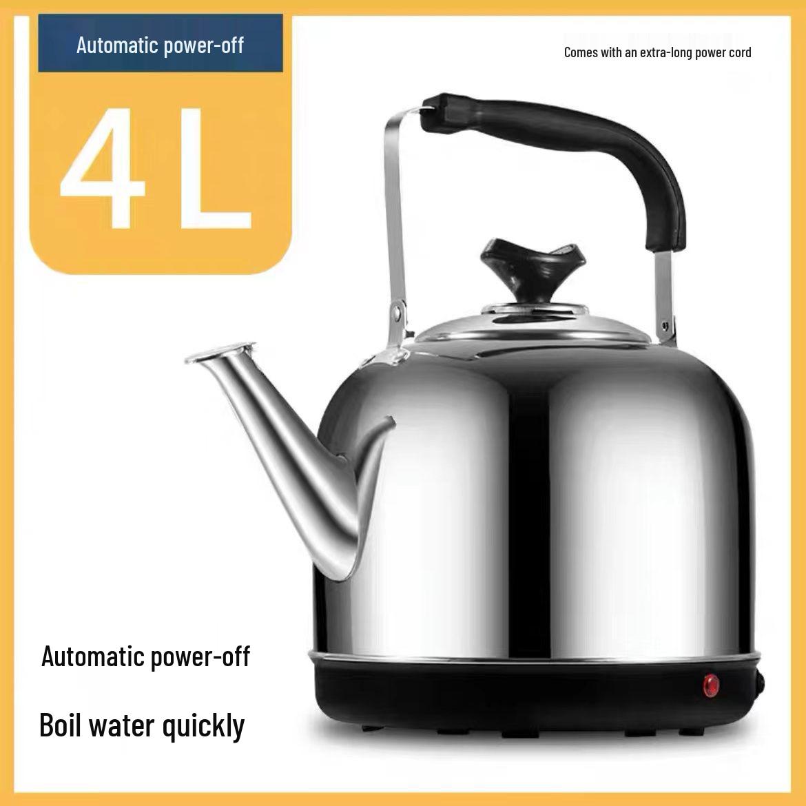 Электрический чайник из нержавеющей стали 316, автоматическое отключение питания, большая емкость, защита от выкипания, электрический чайник
