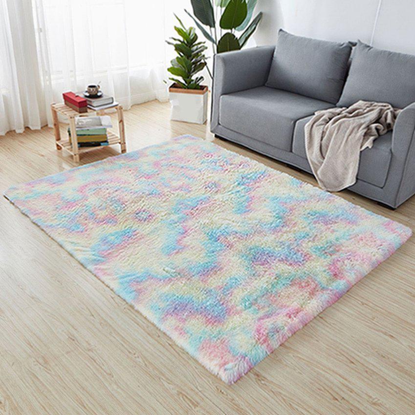 Indoor Tie-Dye Printed Plush Carpet Anti-slip Decorative Living Room Carpet