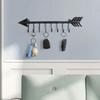 Metal Wall Mounted Bow Arrow Coat Rack, Entryway Organizer with Hooks for Jackets Hats Keys, Modern Home Decor Space Saving Storage