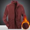 Winter Fleece Hiking Jacket Windbreaker for Men Sportswear Wool Lining Thickened Warm Men's Coat Plus Size Overcoat