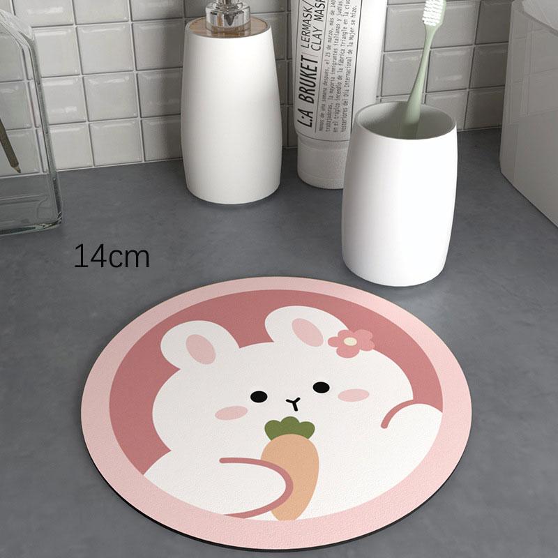 Cartoon Water-absorbing Coaster Heat-resisting Non-slip Drink Coffee Cup Pad Skid Insulation Pot Bowl Mat Kitchen Tableware Set