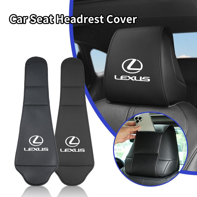 CKU5 Car Seat Headrest Cover Leather Neck Pillow Protector Interior For Lexus UX250h RX450h CT200h RX400h NX300h RX350 RX300 GX47