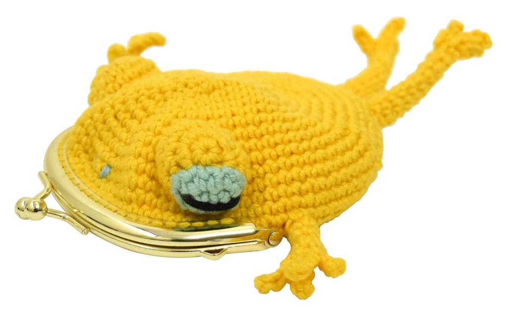 NASKA Hand-Knitted Kit Frog Purse HT-15 Col.B Yellow