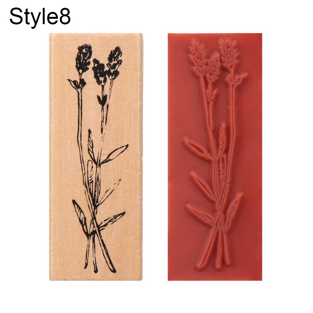 1PC Crafts standard stamp Garden Arts Scrapbooking Vintage grass plants DIY wooden rubber stamps
