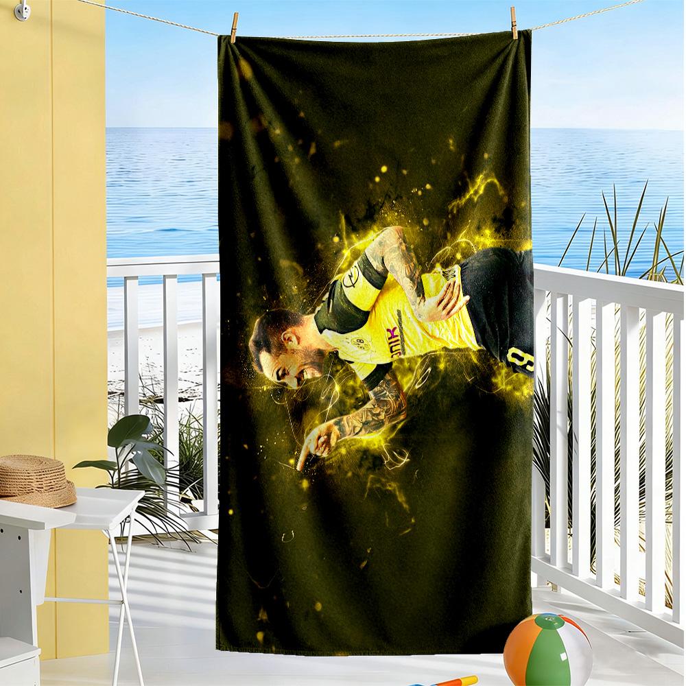 Player Celebrates Victory Moment Beach Towel Super Soft Microfiber Quickdry Fabric Comfortable Lightweight