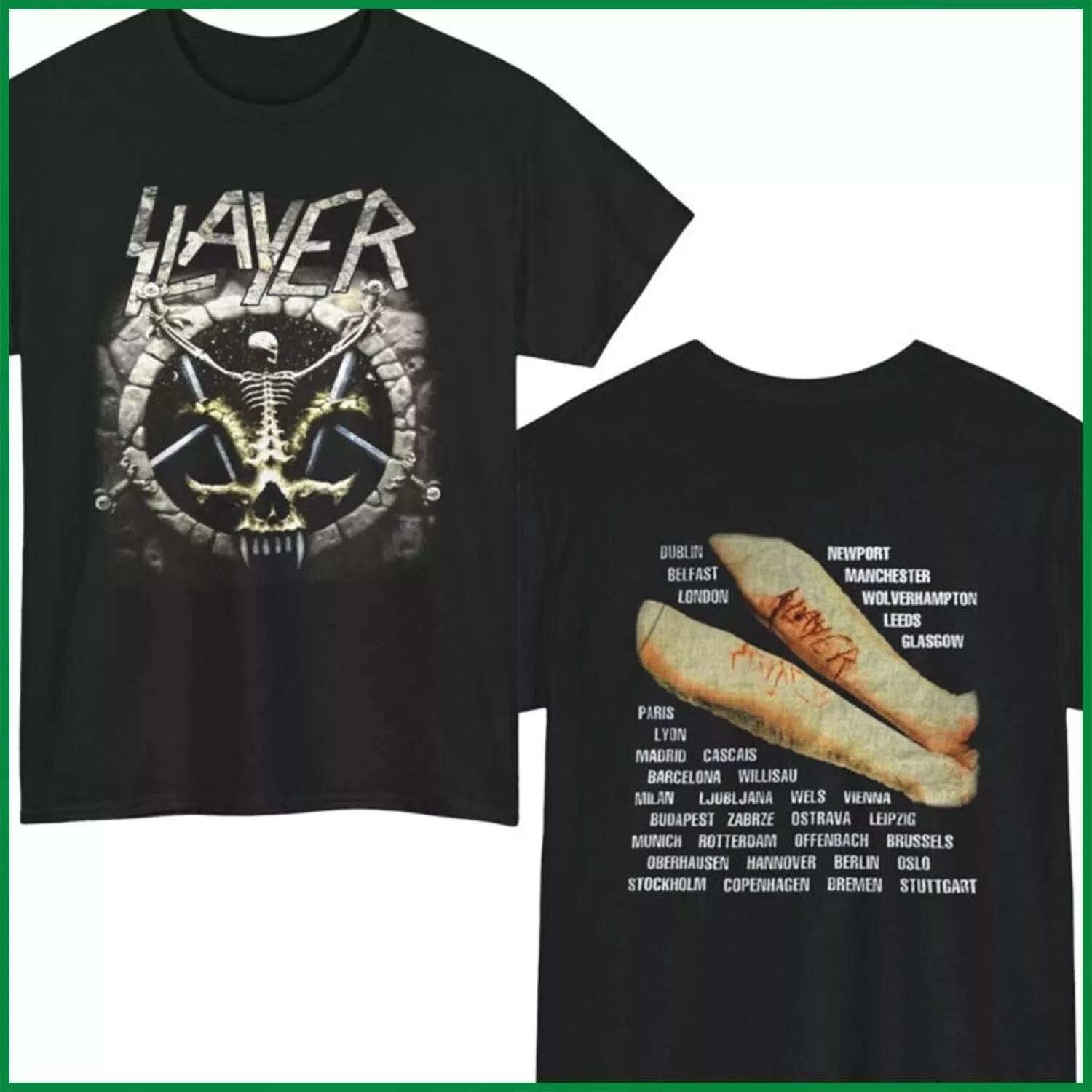 Футболка Slayer Divine Intervention European Tour 1994 Высококачественная Роскошная Унисекс Топ Y2k 4XL