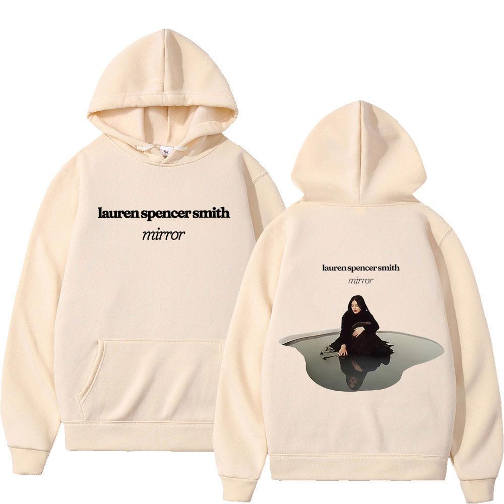 Lauren Spencer Smith Mirror Album Vintage Graphic Hoodie Men Women Harajuku Tracksuit Winter Cotton Casual Pullover Fan Gifts S