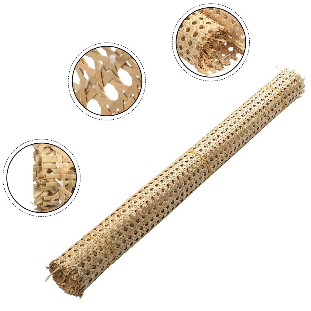 Breathable Rattan Webbing Roll Sheet Designed for Chair Caning Kits and Decorative Furniture Applications with Size Variations