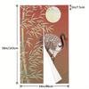 1pc Japanese-Style Door Curtain with Elegant Bamboo Design, Easy Rod Pocket Installation, Size 34x56 Inches – Perfect for Room/E