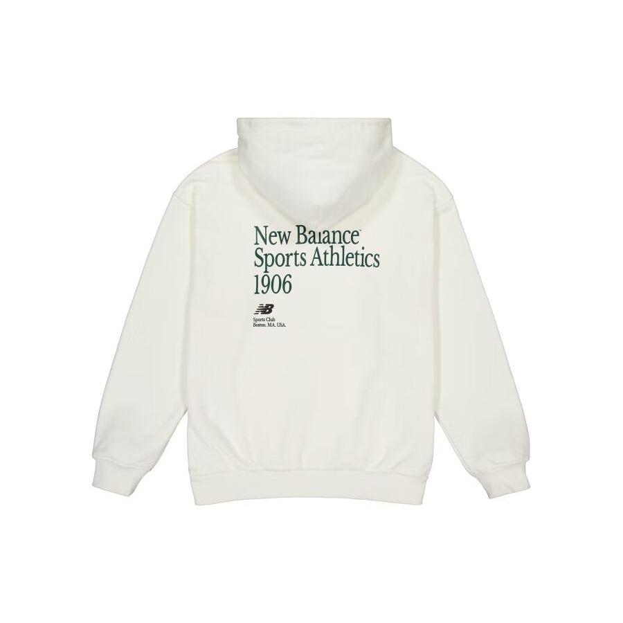 New Balance Sweatshirts Men's White Hooded Moderate Regular Unisex NCD42071-IV