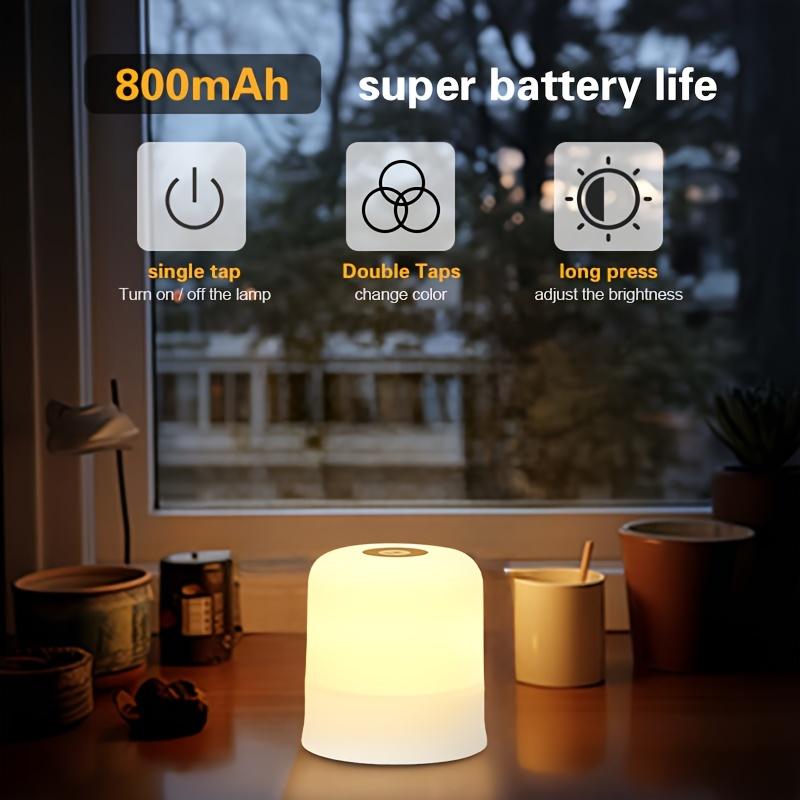 1/16 Color LED Touch Bedside Night Light Plugged In Bedside Lamps Desktop Bedroom Desk Lamps Camping Festival Decoration