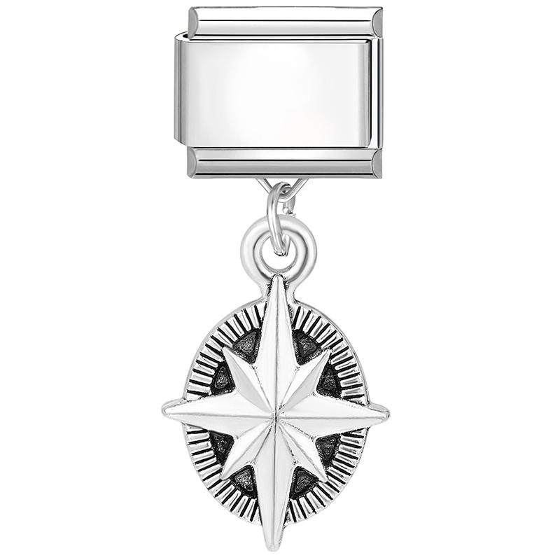 

Dreamy Blue Color Moon Star Butterfly Heart Eye Shell Bow Pendant Italian Charm Link Stainless Steel Fit 9MM Bracelet DIY Making