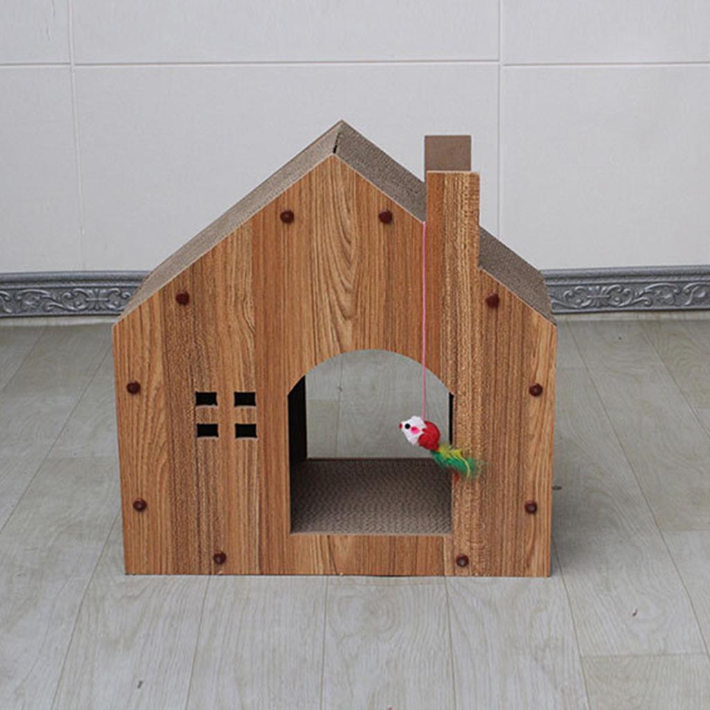 Cat Scratch House Wearable Breathable Comfortable Kitten Scratcher Hut for Resting Playing L (Suitable for Cats Within