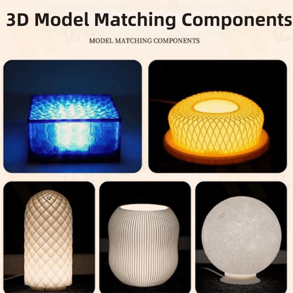 RGB Color Adjustable USB Circular Lamp DIY 5V Ultra-thin LED Light Bright Light 3W USB Powered Night Lamp Clothing Cabinet