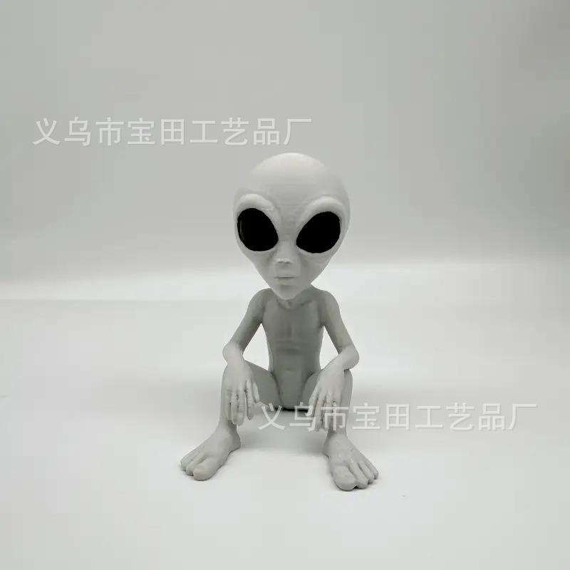 Alien statue ornament home desktop decoration figurine handicraft Christmas garden ornament