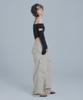 Peulaentigseobiseu Wide Cargo Utility Pants - Beige
