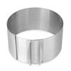 Anello per mousse regolabile in acciaio inox 430, stampo telescopico per torta circolare antiruggine con bilancia, accessori per pasticceria e pasticceria