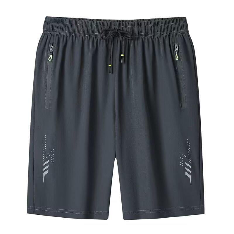 Men's Quick-Dry Fitness Shorts - Breathable, Solid Color, Three-Quarter Casual Running Pants