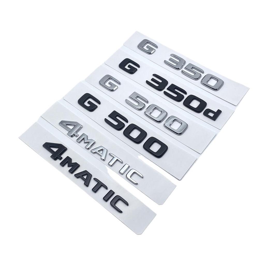 ALMVIS 3D Flat Font Letters G350 G500 G350d G55 V8 Fit For KOMPRESSOR Emblem