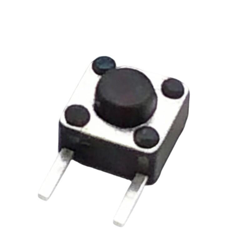 High-Temp Resistant 6x6 Tactile Switch with Side Two-Corner Vertical Button, 6*6*4/4.3~15H, Eco-Friendly