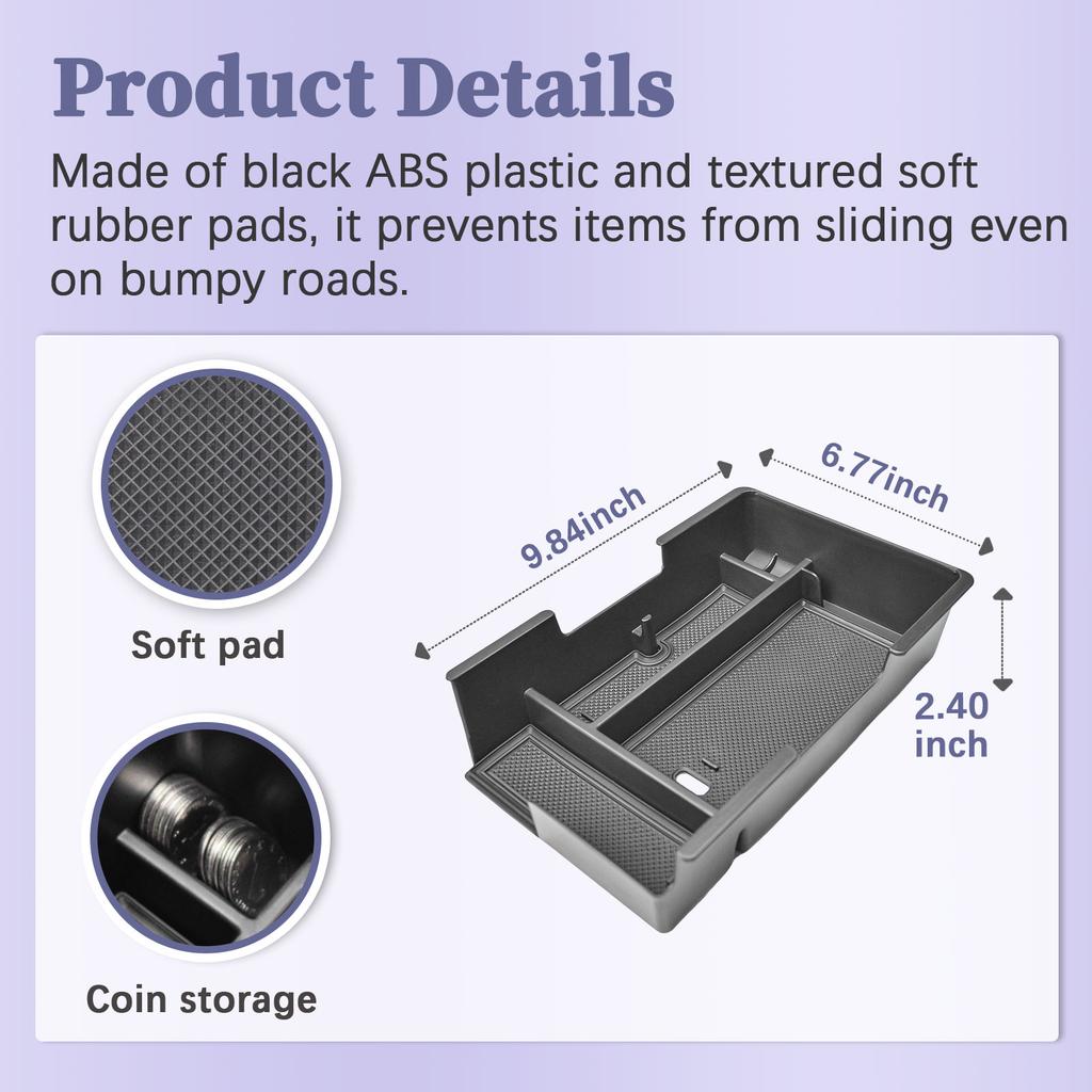 Center Console Organizer Tray for Nissan Murano 2017-2025 2025 2025 Armrest Storage Box Phone Holder Interior Car Accessories