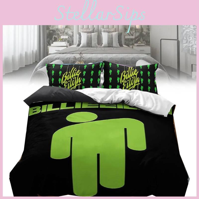 Billie Printed Eilish Duvet Cover Pillowcase Bedding Three Piece Set Bedroom Use