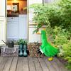 Porch Goose Costume Dinosaur Lawn Goose Outfit Dinosaur Design Clothes for Plastic Cement Goose Statue Lawn Art Garden Decoration