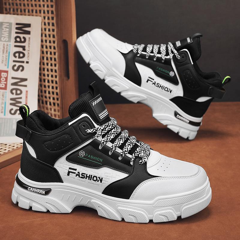 Quality Men's Shoes Winter Keep Warm Man High Top Sneakers Plush Motorcycle Snow Boots Fad Comfort Mens Ankle Boots Botas Hombre