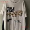 Title Fight Band Shed 90s Retro Style White T Shirt Heavy Cotton Tee Nh24994 Long Or Short Sleeves Vintage Washed Homme Fashion