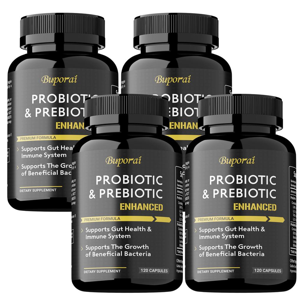 Buporai Capsule Probiotiche e Prebiotiche, contenenti una formula probiotica complessa, per la cura quotidiana della salute e il supporto dei batteri benefici.