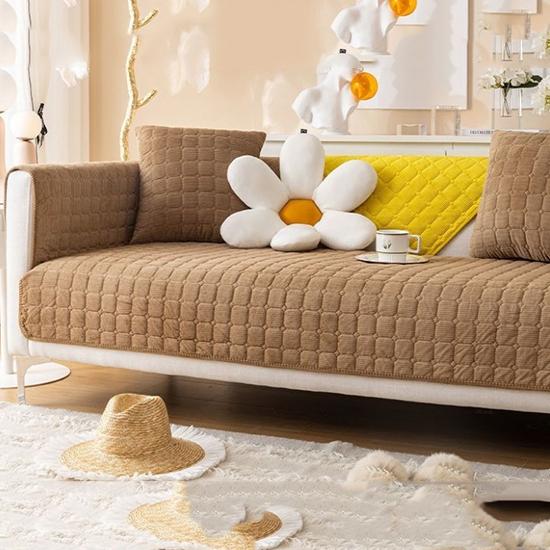 

Подушка для дивана, универсальная для всех сезонов, простая противоскользящая подушка для сиденья в скандинавском стиле, зимний кожаный чехол для дивана, чехол для полотенца, мебельная продукция 70*240 кофейный