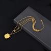 Gold-Plated Titanium Steel Eight-Point Star Necklace: Fashionable Double-Layer Clavicle Chain for Women