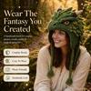 Crochet Starter Kit Fantasy Hood Kit, Cute Animal Hat DIY Dragon Unicorn Creative Gift for Crafters Skull Earflap Craft Adults, Handmade Halloween