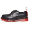 Dr. Martens Leder 3-Ösen Schnürung Niedrige Freizeitschuhe Unisex Schwarz 30555004