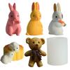 Bunny Series Fondant Epoxy Molds Manual Candle Aromath Soap Molds for Decor